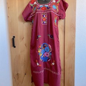 Gorgeous handmade kimono embroidered dress